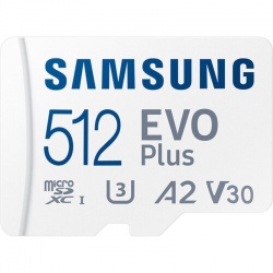 Samsung EVO Plus MicroSD 130MBs Memory Card with Adapter 512GB